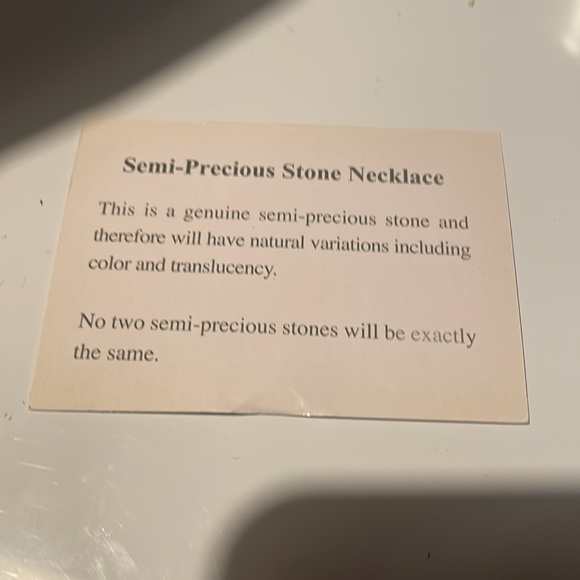 Gold Tone Necklace & Stud Earrings Set Iridescent Bead Drop Pendant Jewelry - Picture 6 of 9